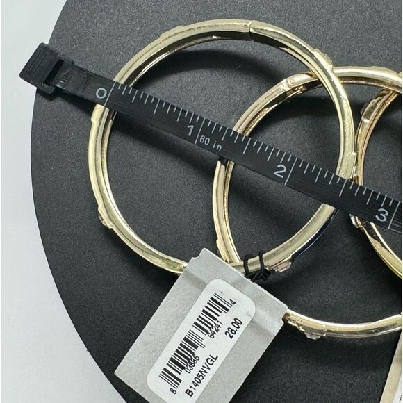 Nordstrom Hinged Yellow Bangle Bracelet with Crystals - Picture 6 of 8